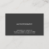 モダンで、ミニマルなプロフェッショナル 名刺 (裏面)
