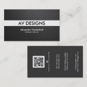 モダンで、ミニマルな穴があいた革プロフェッショナル 名刺 (正面/裏面)