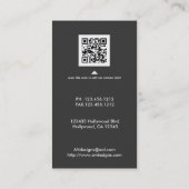 モダンで、ミニマルな穴があいた革プロフェッショナル 名刺 (裏面)