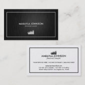 モダンで、ミニマルな証券分析家 名刺 (正面/裏面)