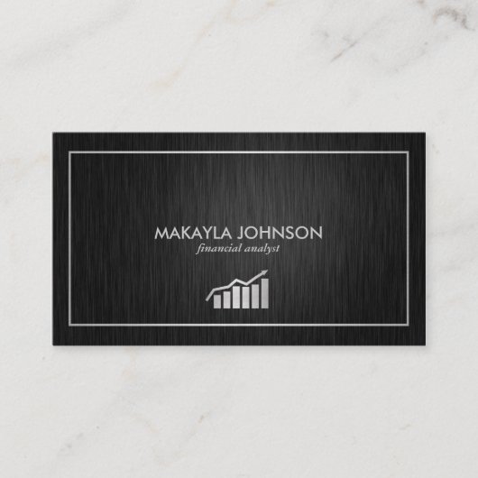 モダンで、ミニマルな証券分析家 名刺 (正面)