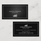 モダンで、ミニマルな証券分析家 名刺 (正面/裏面)