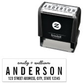 モダンとはっきりしたスクリプト名の差出人住所 セルフインキングスタンプ (インサイチュ)