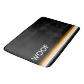 モダンとエレガントカッコいいゲイベアプライドフラグWOOF バスマット (アングル)