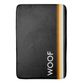 モダンとエレガントカッコいいゲイベアプライドフラグWOOF バスマット (正面縦)