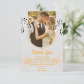 モダンとカスタマイズ結婚のサンキューカード サンキューカード (スタンド正面)