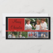 モダンとクリスマスエレガントの写真カード シーズンカード (正面)