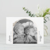 モダンとゴールデンエレガントアーチツインズ誕生 案内状 (スタンド正面)