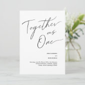 モダンとシンプルが一つになった結婚式の招待状 招待状 (スタンド正面)