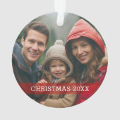 モダンとシンプルクリスマス写真 オーナメント (裏面)