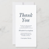 モダンとシンプルタイポグラフィ サンキューカード (正面)