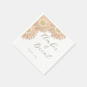 モダンとシンプルヒマワリ結婚のカクテルナプキ スタンダードカクテルナプキン (角)