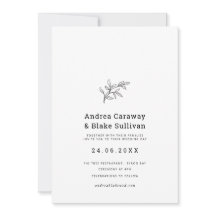 モダンとシンプル上品な黒と白の葉