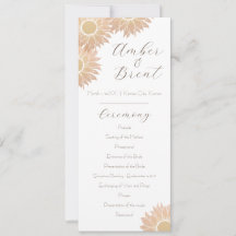 モダンとシンプル結婚式 プログラム