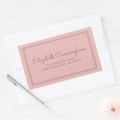 モダンとシンプルCursiveスクリプト差出人住所 長方形シール (封筒)