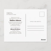 モダンとシンプルPhoto Defination招待状 ポストカード (裏面)