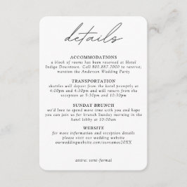 モダンとシンプルSmall Verticalの結婚詳細 エンクロージャーカード