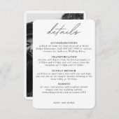 モダンとシンプルSmall Verticalの結婚詳細 エンクロージャーカード (正面/裏面)