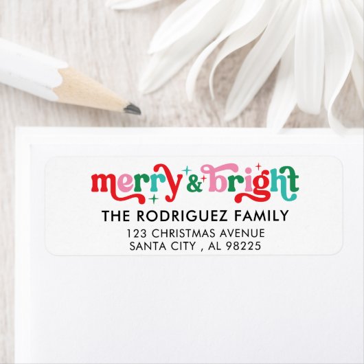 モダンとブメリーライトホリデー差出人住所 ラベル (インサイチュ)