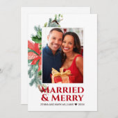 モダンとポ結婚したインセメリーッティアの写真の休日 シーズンカード (正面/裏面)