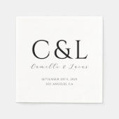 モダンとミニマルの紙プレート スタンダードカクテルナプキン (正面)