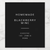 モダンとミニマル ワインラベル (シングルラベル)