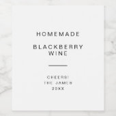 モダンとミニマル ワインラベル (シングルラベル)