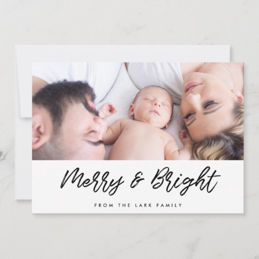 モダンとメリーBright Christmas Photo シーズンカード (正面)
