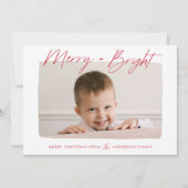 モダンとメリーBright Red Script Photo シーズンカード (正面)