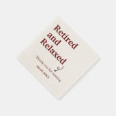 モダンとリラックス退職したは引退おもしろい スタンダードカクテルナプキン (角)