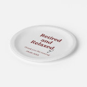 モダンとリラックス退職したは引退おもしろい ペーパープレート (アングル)