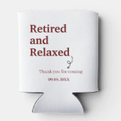 モダンとリラックス退職したは引退おもしろい 缶クーラー (裏面)