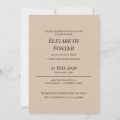 モダンとレトロな写真卒業招待状 招待状 (裏面)