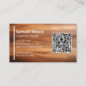 モダンと素朴シンプル大工 名刺 (正面)