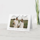 モダンと結婚したBright Black Script Photo シーズンカード (正面)