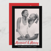 モダンと結婚したHoliday Thank You写真 シーズンカード (正面/裏面)