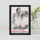 モダンと結婚したHoliday Thank You写真 シーズンカード (スタンド正面)