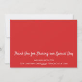 モダンと結婚したHoliday Thank You写真 シーズンカード (裏面)