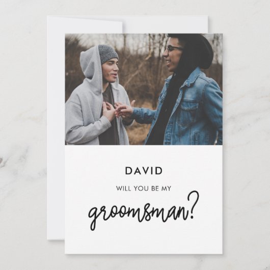 モダンなあなたに!ウェディングプランナー写真カード 招待状 (正面)