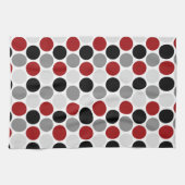 モダンなえんじ色の灰色の黒は台所タオルを一周します キッチンタオル (横)