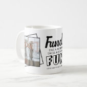 モダンなおかしなフレーズ 'Funcle' 2枚の写真入り | おじ コーヒーマグカップ (正面左)