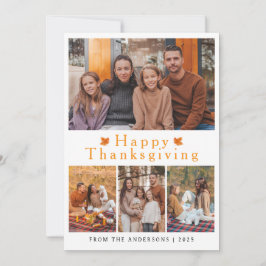 モダンなおしゃれさでハッピーな感 Thanksgiving 感のある秋の写真 シーズンカード