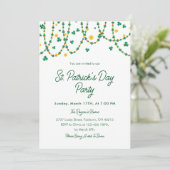 モダンなおしゃれクローバー Saint Patrick's Day 招待状 (スタンド正面)