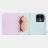 モダンなおしゃれストライプとグラデーションの蓮の花 Case-Mate iPhoneケース (裏面(横))