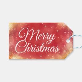 モダンなおめでたいクリスマスの雪の結晶のギフト ギフトタグ