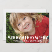 モダンなおもしろいのメリーなメリークリスマスのカスタムの写真 シーズンカード (正面)