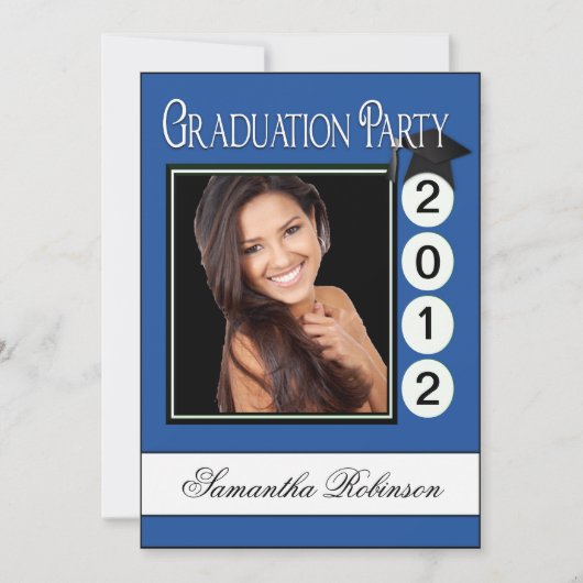 モダンなおもしろいの卒業パーティーのカスタムの写真 招待状 (正面)