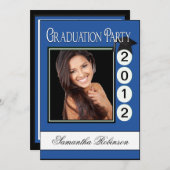 モダンなおもしろいの卒業パーティーのカスタムの写真 招待状 (正面/裏面)