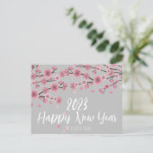 モダンなお正月 桜 2023年 ポストカード (スタンド正面)