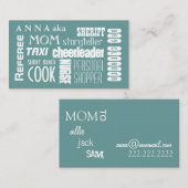 モダンなお母さんのテレホンカード コーリングカード (正面/裏面)